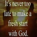 Making a fresh start with Christ